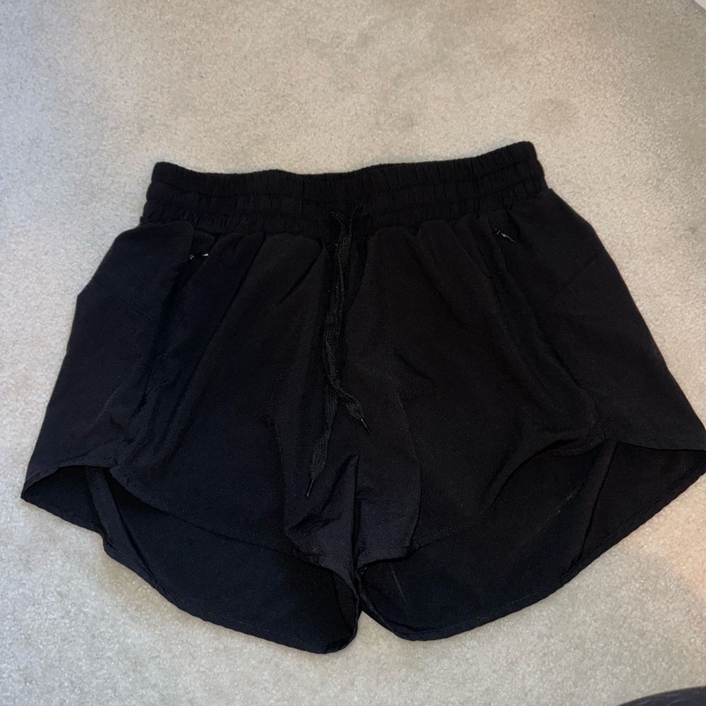 Black Athletic Shorts with Waistband